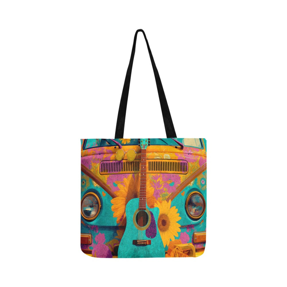 Bolsa “Hippie Sunshine” — Flores, música y buen rollo para tu día a día
