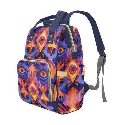Mochila de Viaje Abstracta Vista Colorida y Expresiva
