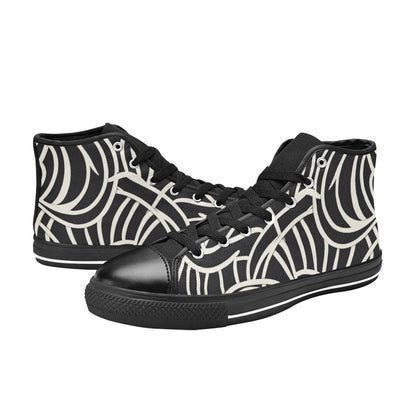 Lonas minimalista Zapatos clásicos de lona de caña alta para hombre (modelo 017)