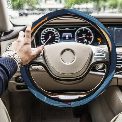 Funda para Volante Hojas de Ficus: Toque Natural y Antideslizante