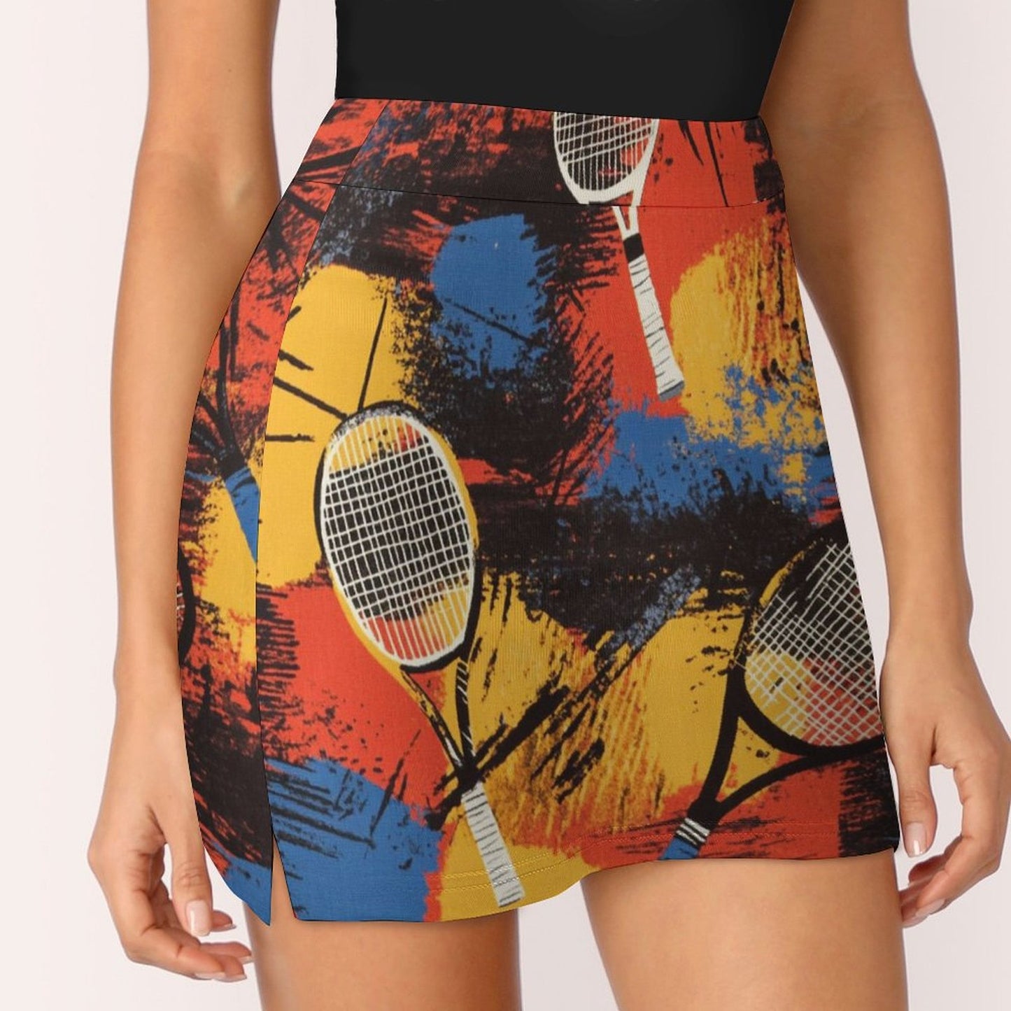 Falda pantalón anti-vaciado de corte A con bolsillo