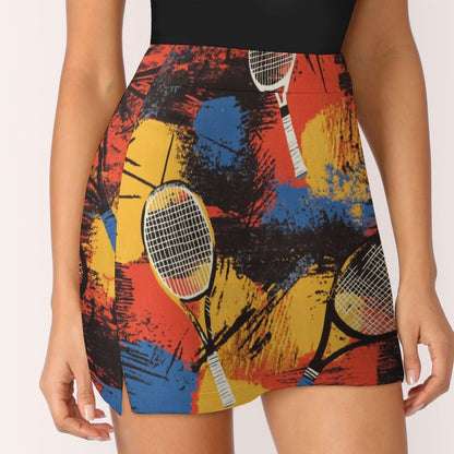 Falda pantalón anti-vaciado de corte A con bolsillo