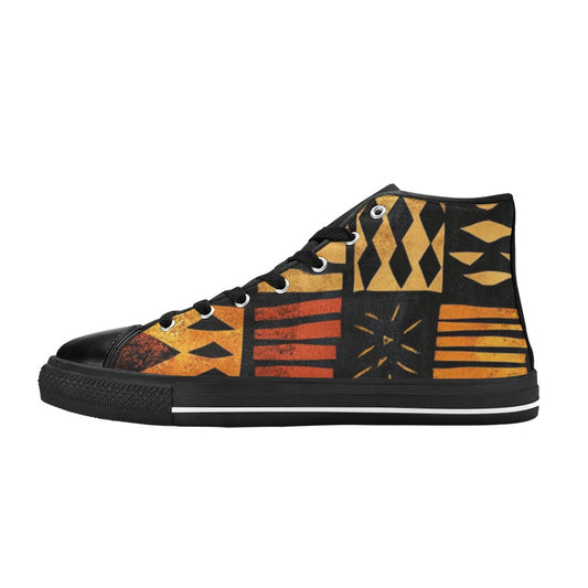 Lonas tribales Zapatos clásicos de lona de caña alta para mujer (modelo 017)