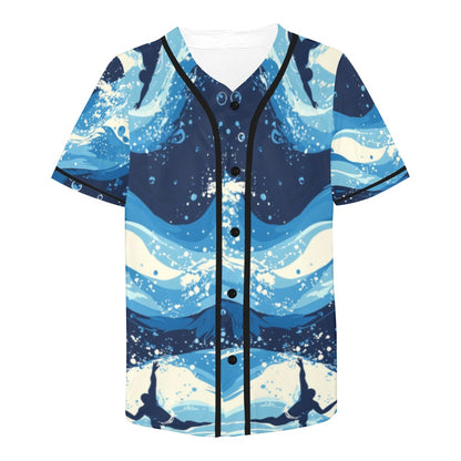 Camiseta de natación con estampado integral de béisbol para hombre (modelo T50)