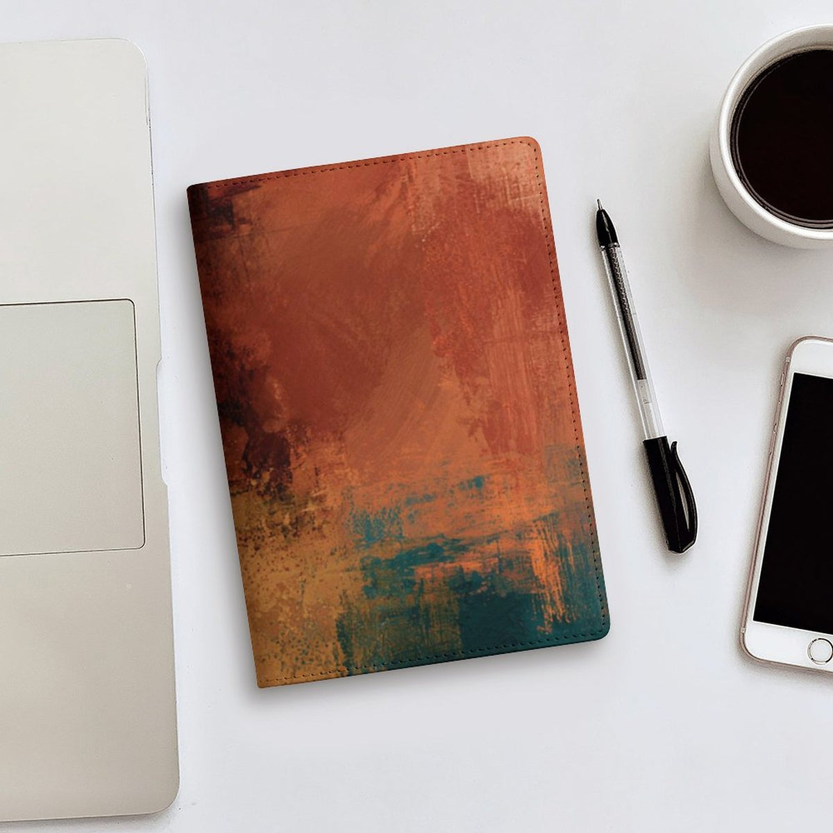 Cubierta de Cuaderno Personalizado "Atardecer Cálido" | PU Premium A5