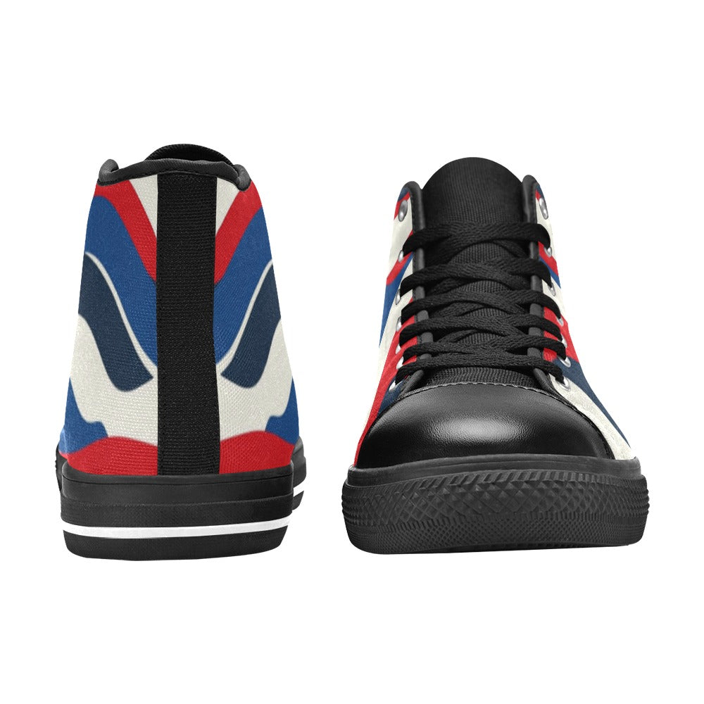 Lonas USA Zapatos clásicos de lona de caña alta para mujer (modelo 017)