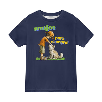 Amigos para siempre AZUL New All Over Print T-shirt for Men (Model T45)
