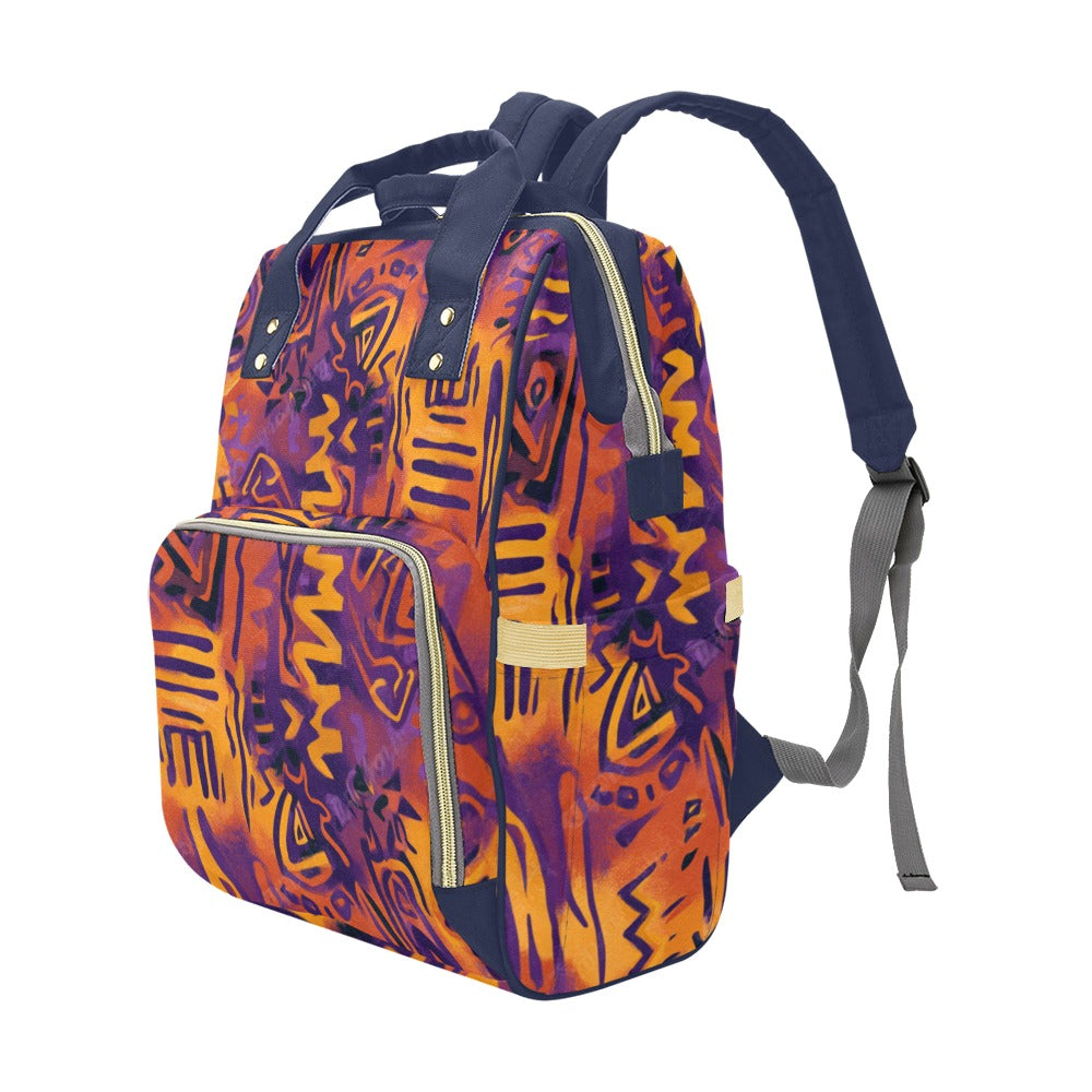 Mochila de Viaje Estampado Tribal y Étnico Vibrante
