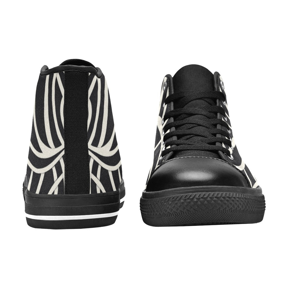 Lonas minimalista Zapatos clásicos de lona de caña alta para hombre (modelo 017)