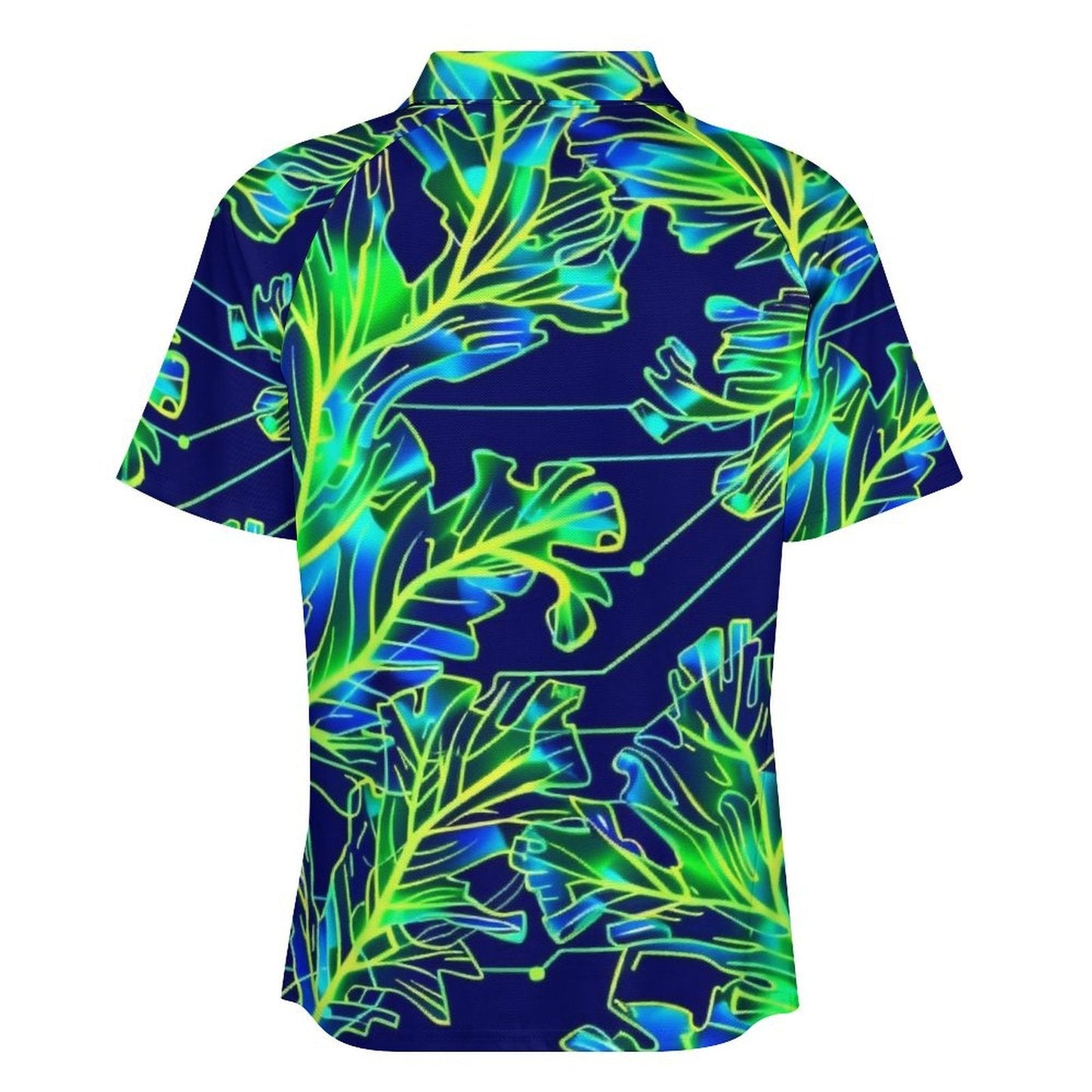 Camiseta Deportiva Cremallera Hombre Algas Marinas: Estampado Integral