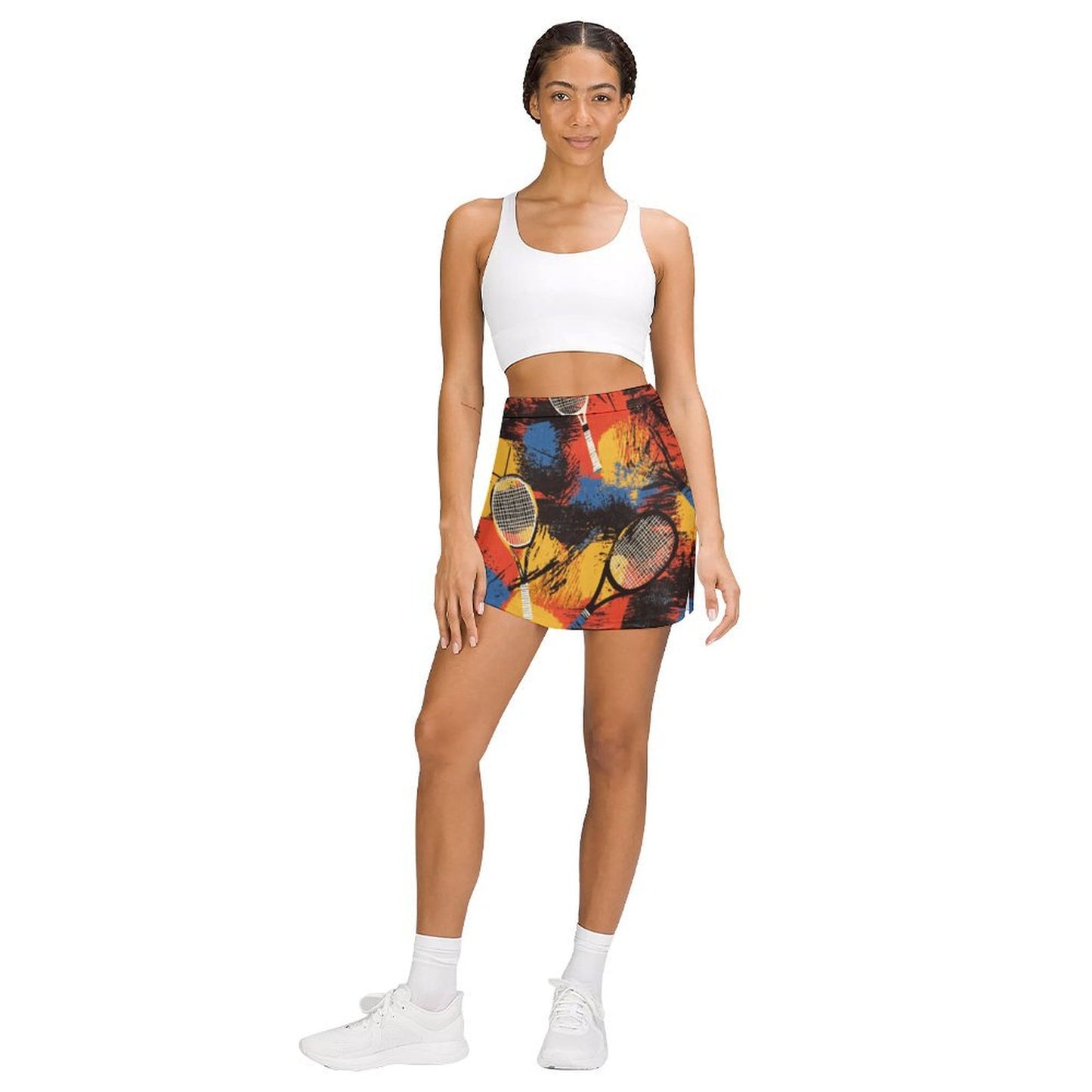 Falda pantalón anti-vaciado de corte A con bolsillo