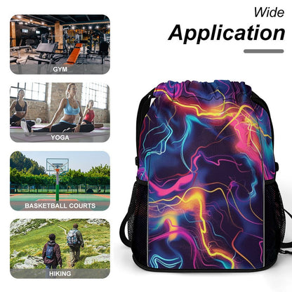 Bolsa deportiva con cordón y bolsillo para cinturón deportivo