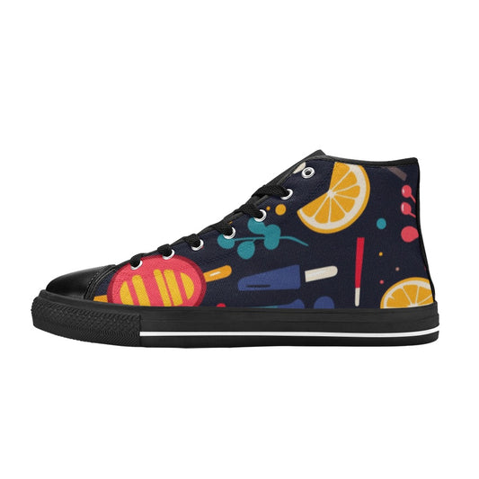 Lonas verano Zapatos clásicos de lona de caña alta para mujer (modelo 017)