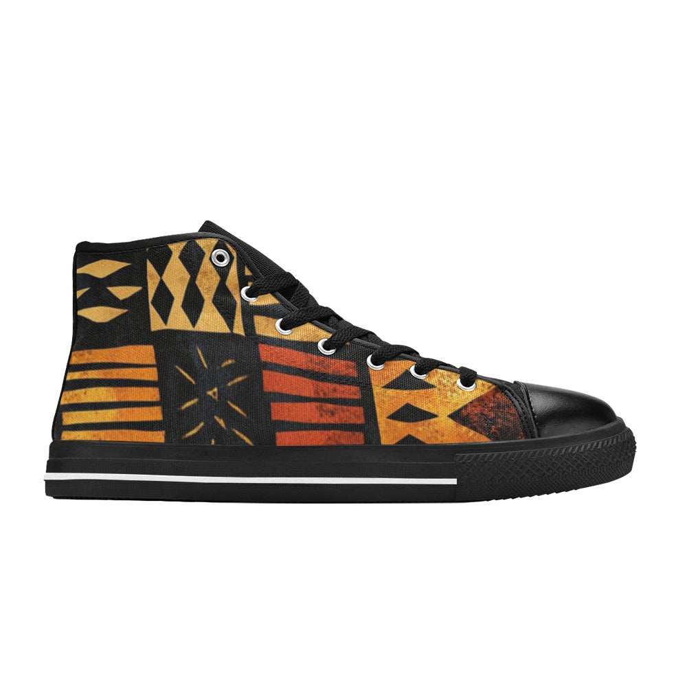 Lonas tribales Zapatos clásicos de lona de caña alta para mujer (modelo 017)