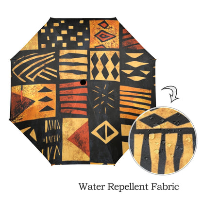 Paraguas Tribal Plegable Semiautomático: Estilo Étnico