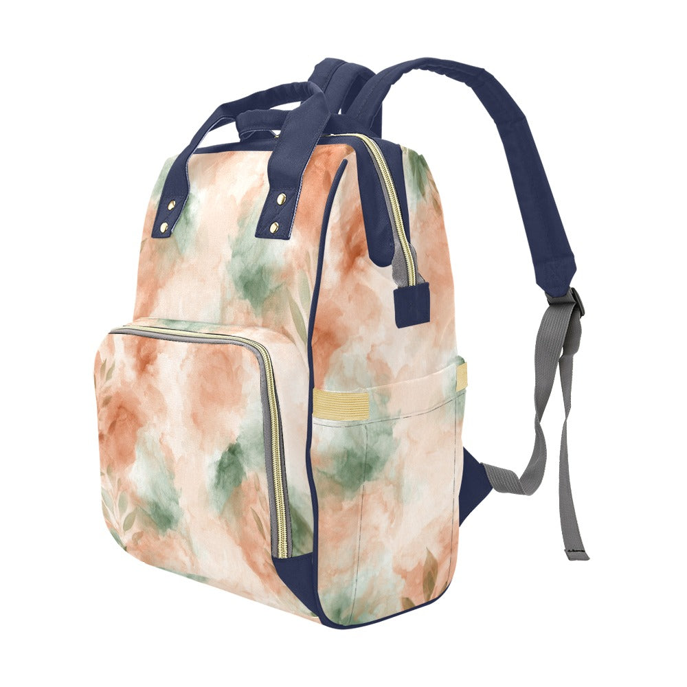 Mochila de Viaje Estampada Flores Claras y Tonos Pastel