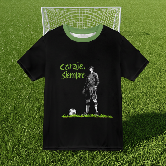 Camiseta “Coraje, siempre” – Espíritu futbolero en cada jugada